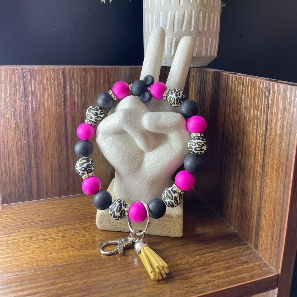 SILICONE bead keychain